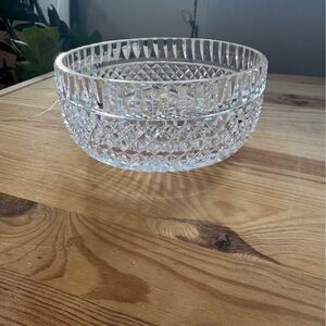 Vintage Cut Crystal Bowl Small Candy Dish Perfect Condition Starburst Diamond